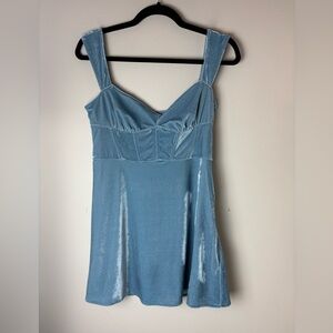 Urban Outfitters Dress Medium Genivieve Velvet Sweetheart Corset Babydoll Y2K